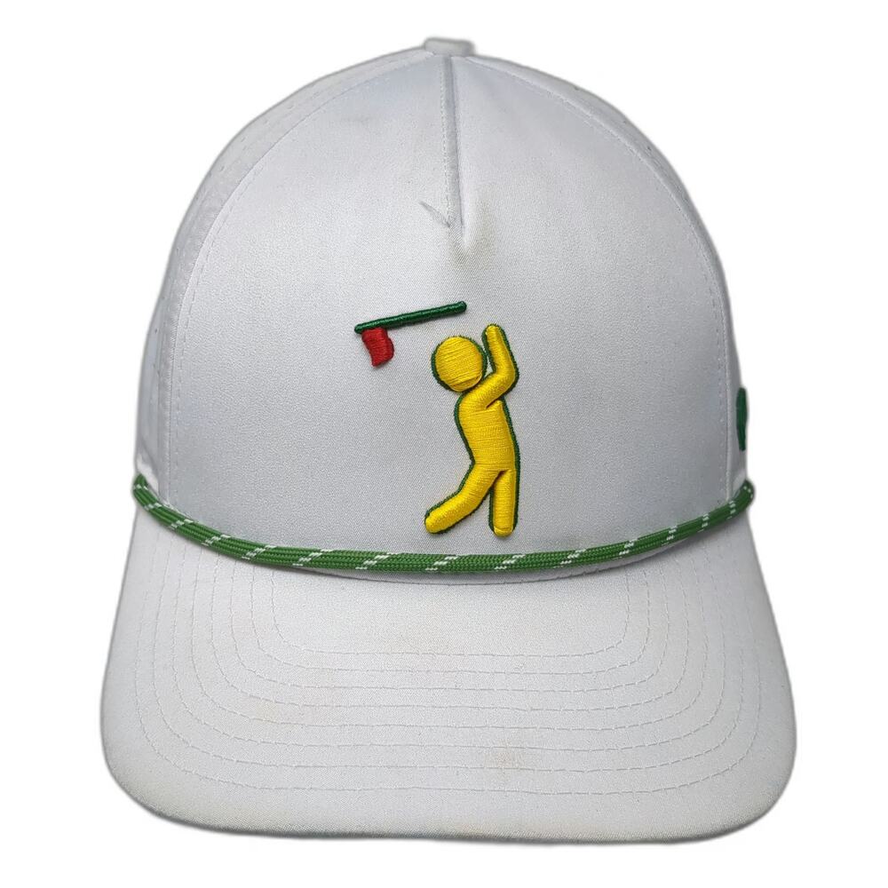 Bogey Bros Trucker Hat White One Size Golf Performance Rope Snapback Floral